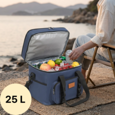 뤼민 캠핑보냉가방 아이스백 캠핑쿨러백, 25L, 네이비