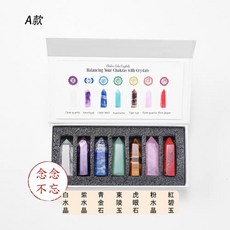 RUNYANGSHI 七脈輪水晶柱擺件套裝 能量療癒禮品, 1個, 七脈輪水晶柱套裝-A