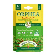ORPHEA 歐菲雅 衣物保護片 12片裝 天然花香, 1個, 原木香氣