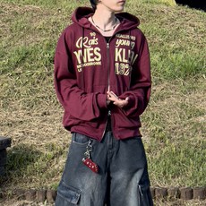 지금 JIIGEUM 이브 오버핏 투웨이 후드 집업