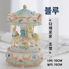 힛토리 달빛천사오르골 생일 선물 뮤직박스, 1개, 블루 뮤직 스카이 시티