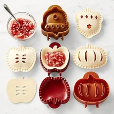할로윈 크리스마스 금형 파이 커터 및 실러 라운드 Empanada 프레스 메이커 호박 주방 가제 쿠키 베이킹, 3PCS