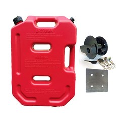 제리캔 6L 휴대용 캠핑 비상 연료통 석유통 차박 휘발유 기름통 등유 카라반 디젤, 1개, 10L 레드 잠금장치 사각 패드 포함