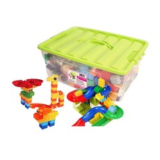 4세남아 교육용 창의블록 레일블록 108p 레일블럭 입체도형 완구