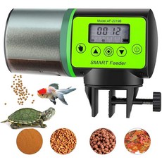 BlueFire 물고기 자동 먹이기 자동기 열대어 금붕어 메다카 360°회전&조용&습기 방지 오토 피더 정시 먹이를 주다 배급량 조절 가능 수족관 타임 피더 다단계&다회전수, 상세페이지 참조