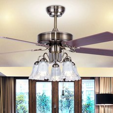 조명 실링팬 엔틱 씰링팬 천장 리모컨 노르딕 환풍 앤틱, 4등 42인치 나무날개 당김끈