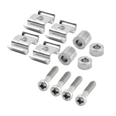 PDETVEO 빈티지 나비 스타일 스트링 트리 가이드 리테이너 4개 일렉트릭 기타용 금속 크롬 기타 스트링 트리 149412, 실버