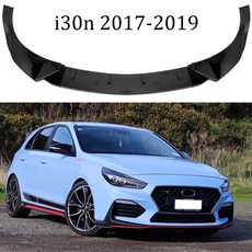 현대 i30N MK3 17-24년 3단 프론트 립 스플리터 스포일러 사이드 로워 바디 키트 호환, 2017-2019