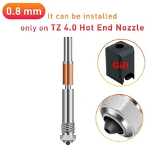 BambuLab P1S X1 용 TZ4.0엔드 업그레이드 Lab 3D 프린터 부품 일체형 경화 강철 노즐 키트, 05 1pc 0.8mm