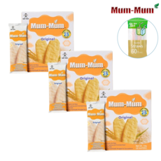 신형 멈멈 유아 쌀과자(13P) 오리지널 3개 + 일회용빨대 60P, 54g