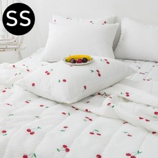 해피니 화이트 이불 슈퍼싱글 이불 SS 체리 시어서커 별매, 이불+베개커버 세트, 상세페이지 참조