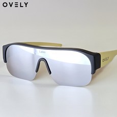 라코 오블리 안경위에 쓰는 고글 자전거 러닝 선글라스 편광 미러, 2. 매트블랙 베이지투톤/미러실버, 1개