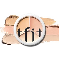 TFIT 커버업 프로 컨실러 / 15g 삼색 모공 다크 서클 SNS 히트 상품 소형 올인원 03 Cool, 상세페이지 참조, 1개