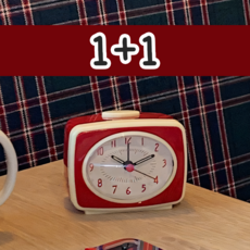 피앤제이스토어 빈티지 미니 탁상용 알람 시계 1+1, 그레이 1+1