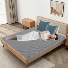 OLMCWOL 메모리 폼 3인치 트윈 매트리스 섬유유리 프리 중간 강도 인증된 안전 & 패브릭 인 어 박스그레이, Grey, Twin XL 3in