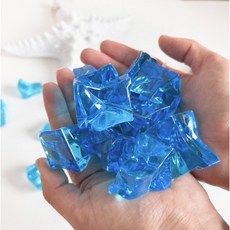 [데코프릴] 진짜같은 가짜 얼음 모형 다양한 여름소품 사진 촬영소품 녹은얼음 불규칙얼음 아크릴 500g, 하늘