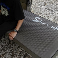 블루폴 슈링크 사입식 자충매트 10T 빌트인 에어펌프 내장 충전식 싱글, 카키