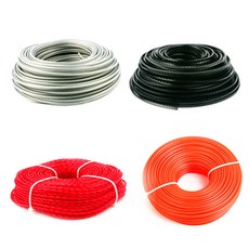 예초기 브러시 커터용 강철 와이어 절단 라인 잔디 풀깍기 트리밍 부속품 3.0 사각 잔디 로프 10m 소형, 1개