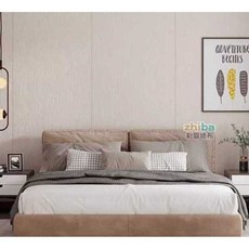 접착식벽지 폼블럭 시트지 셀프벽지 인테리어 포인트, 베이지 강력 접착 벽지 2.8mx65cm 1롤x65cm, 1개