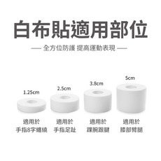運動白貼布 運動貼布 運動膠帶, 1個