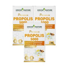 뉴질랜드 그린파스처 프로폴리스 파우더 5000mg, 3개, 180정