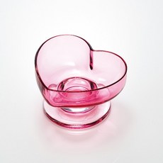 日本廣田硝子 心型點心杯 玻璃杯 共6款 WUZ屋子 甜點杯 飲料杯 送禮 愛心杯 水杯, 點心杯-粉色, 1個