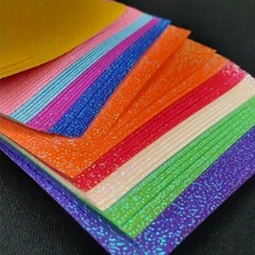 반짝이 글리터 레인보우 무지개 색종이 학종이 10cm, 50개, 10개