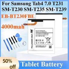 새로운 4000mAh EB-BT230FBE 태블릿 배터리 삼성 갤럭시 탭 4 7.0 SM-T230 T231 교체용, 01 China Mainland