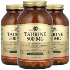 Solgar Taurine 솔가 타우린 500mg 250베지터블 캡슐 3팩, 250정, 3개