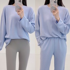 로라벨 홈투2 무지 기본티 라운드 박스티 필라테스복 요가복 커버업