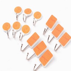 멀티디자인 미니 우드무늬행거 부착행거, 원형