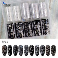 Ostar Nails 心緹 美甲 星空紙轉印紙 網紅美甲星空貼紙 純色金屬 大理石 玻璃紙, 1個, SP11