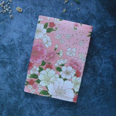 秋葉手作【日系燙金櫻花】書衣 書套 可調式布書衣 手工書衣, 1個