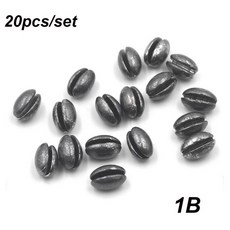 모양 낚시 리드 무게추 싱커 20 타원형 솔리드 1B 액세서리 7B 스플릿 가방 루어