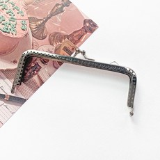 1p) 실버 민자 사각 프레임 동전지갑 지갑프레임, 민자 12.5cm, 1개