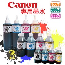 OK ink Canon 專用超微米填充墨水, 黃,100ml, 1個