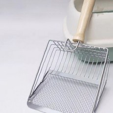 반려묘 화장실 청소 스테인레스 메쉬 스쿱 이중 체거름망 위생 청결 관리 도구, 1개, 상세페이지 참조
