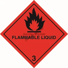 위험 유해 가스 2 3 접착식 비닐 방수 자외선 차단 자동차 스티커, 04 FLAMMABLE, 01 16cm, 01 Reflective - Siver, 1개
