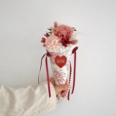 FLORA FLOWER 永生康乃馨甜筒花束, M