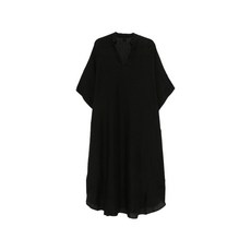 120퍼센트리노 V넥 미디 드레스