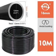 PE 파이프 커넥터 정원 튜브 피팅 티 워터 스플리터용 4/6 커플링 1/2 인치 1/4 3/8 호스 16mm 10, 16mm Hose 10M