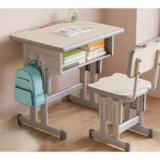가구마스터 학원 책걸상 책상 의자 세트 학교 가정용 공부방 조립식, 연그린
