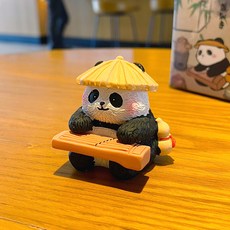卡通熊貓手辦國寶熊貓琴棋書小擺件辦公室工位裝飾品節日禮物禮品卡通熊貓-琴默認顏色, 卡通熊貓-琴
