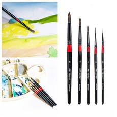 Artsecret Round Drawing Brush Set Professional Hair Oil Watercolor Acrylic Supplies 800R, 1개