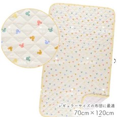 西松屋隔尿墊幼稚園芝麻街透氣純棉夏季床墊保潔墊 午睡墊 床墊 嬰兒床墊 米奇米妮 防水, 1個, 米奇（夾棉隔尿墊）70×120cm