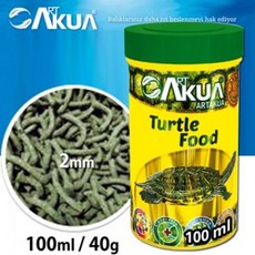 거북이 터틀 전용사료 100ml 고단백 영양소 먹이 밥, 1개