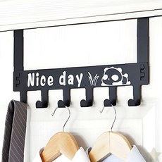 다기능 클립 행거 문옷걸이 방문 도어훅 가방 모자 걸이, 블랙, 1개