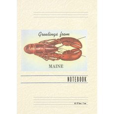 (영문도서) Vintage Lined Notebook Greetings from Maine Lobster Paperback, Found Image Press, English, 9798385423309