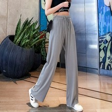 시원한 와이드팬츠 여름 긴바지 밴딩팬츠 편한 롱와이드 트레이닝복 쿨링바지