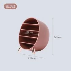 메이크업 정리함 조절식 보관함 눈썹 연필 립스틱 아이라이너 파우더 향수 디스플레이 스탠드 거치대, 03 Round Red